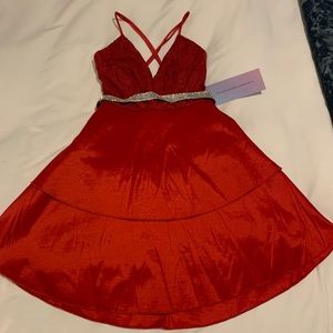 Miss Kim juniors size S red dress. New w/ tags